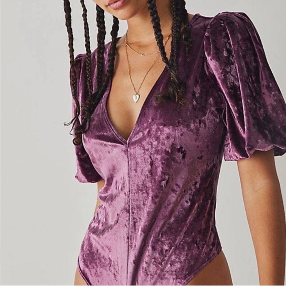 Free People Velvet Bodysuit